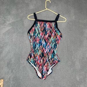 MiracleSuit womens geometric one piece swimsuit rainbow beach square neck 6